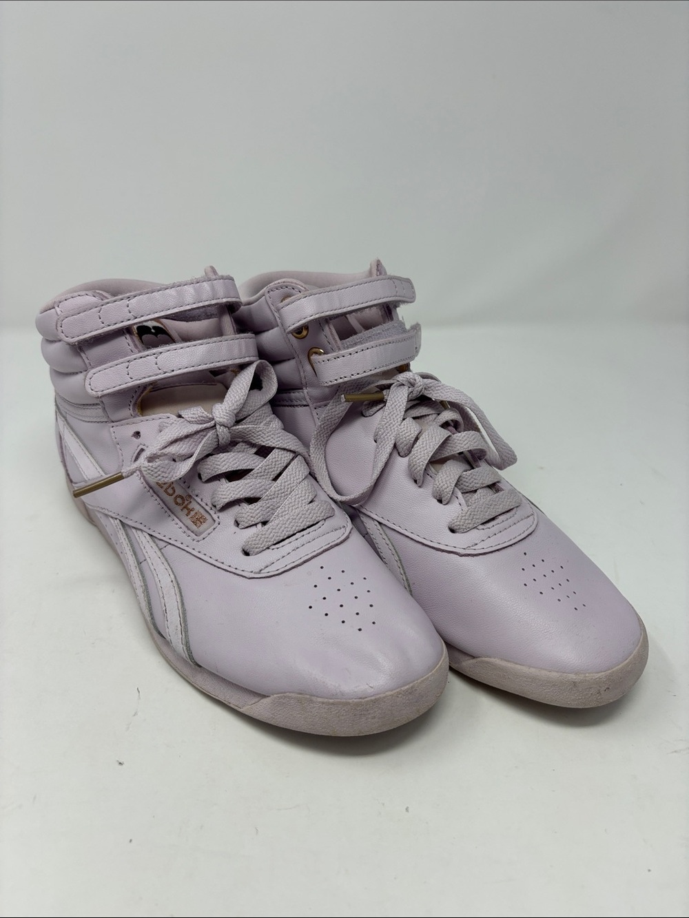 Reebok Cardi B Women's Pale Lavender High-Top Sneakers 7